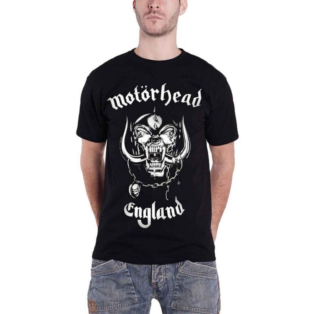 Motorhead Unisex Adult England Back Print T-Shirt / Black